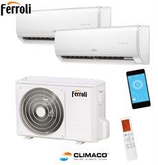 FERROLI - KIT DUAL Parete GIADA 9000+9000 BTU (U.E. 5,00KW) Wi-Fi