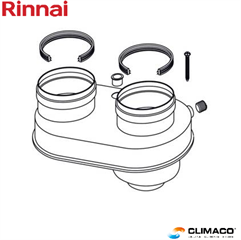 RINNAI - Alluminio - New KIT SDOPPIATO 80/80 per 17 LT C.S.