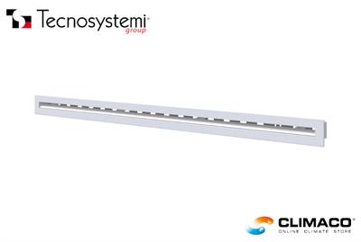 Diffusore LINEARE PVC - 800 L. 1 Ferit. BIANCO C/Serr.e Deflett.