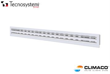 Diffusore LINEARE PVC - 600 L. 2 Ferit. BIANCO C/Serr.e Deflett.