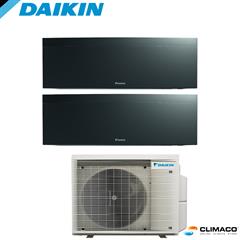 DAIKIN - Kit DUAL PARETE EMURA NERO 9000+9000 BTU (U.E. 4 KW)