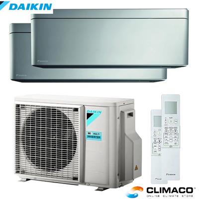 DAIKIN - Kit DUAL PARETE STYLISH Silver 9000+9000 BTU (U.E. 4 KW)