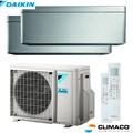 DAIKIN - Kit DUAL PARETE STYLISH Silver 9000+9000 BTU (U.E. 4 KW)