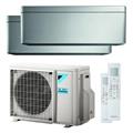 DAIKIN - Kit DUAL PARETE STYLISH Silver 9000+9000 BTU (U.E. 4 KW)