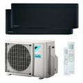 DAIKIN - Kit DUAL PARETE STYLISH Tot Black 9000+9000 BTU (4 KW)