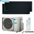 DAIKIN - Kit DUAL PARETE STYLISH Tot Black 9000+12000 BTU (5 KW)