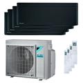 DAIKIN-Kit QUADRI PARETE STYLISH Tot Black 7000+7000+7000+9000 BTU