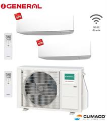 GENERAL - Kit DUAL PARETE KETA BIANCO 7000+7000 BTU (4KW) WI-FI