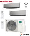 GENERAL - Kit DUAL PARETE KETA SILVER 9000+9000 BTU (4 KW) WI-FI