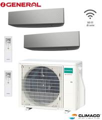 GENERAL - Kit DUAL PARETE KETA SILVER 9000+9000 BTU (5 KW) WI-FI