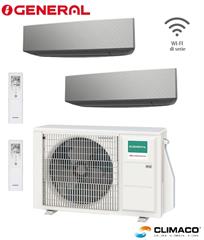 GENERAL - Kit DUAL PARETE KETA SILVER 9000+12000 BTU (4 KW) WI-FI